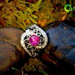 ���Ī����Ȼ�ǹ�챦ʯ18K�׽���ʯ��ָ1.65����